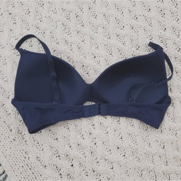 New Joe Fresh Wireless T Shirt Bra in Dark Blue- 36B - Picture 6 of 7